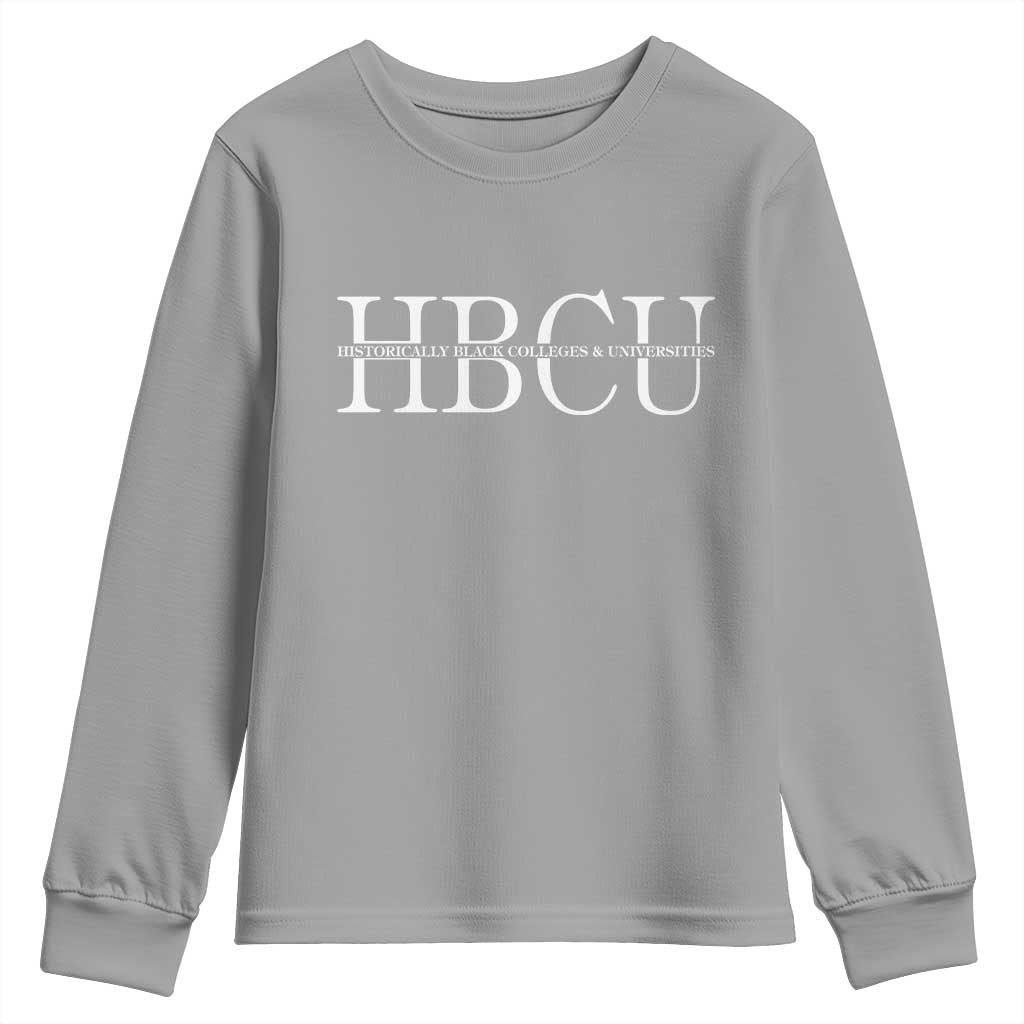 HBCU Pride Classic Statement Youth Sweatshirt Minimalist Black Excellence and History