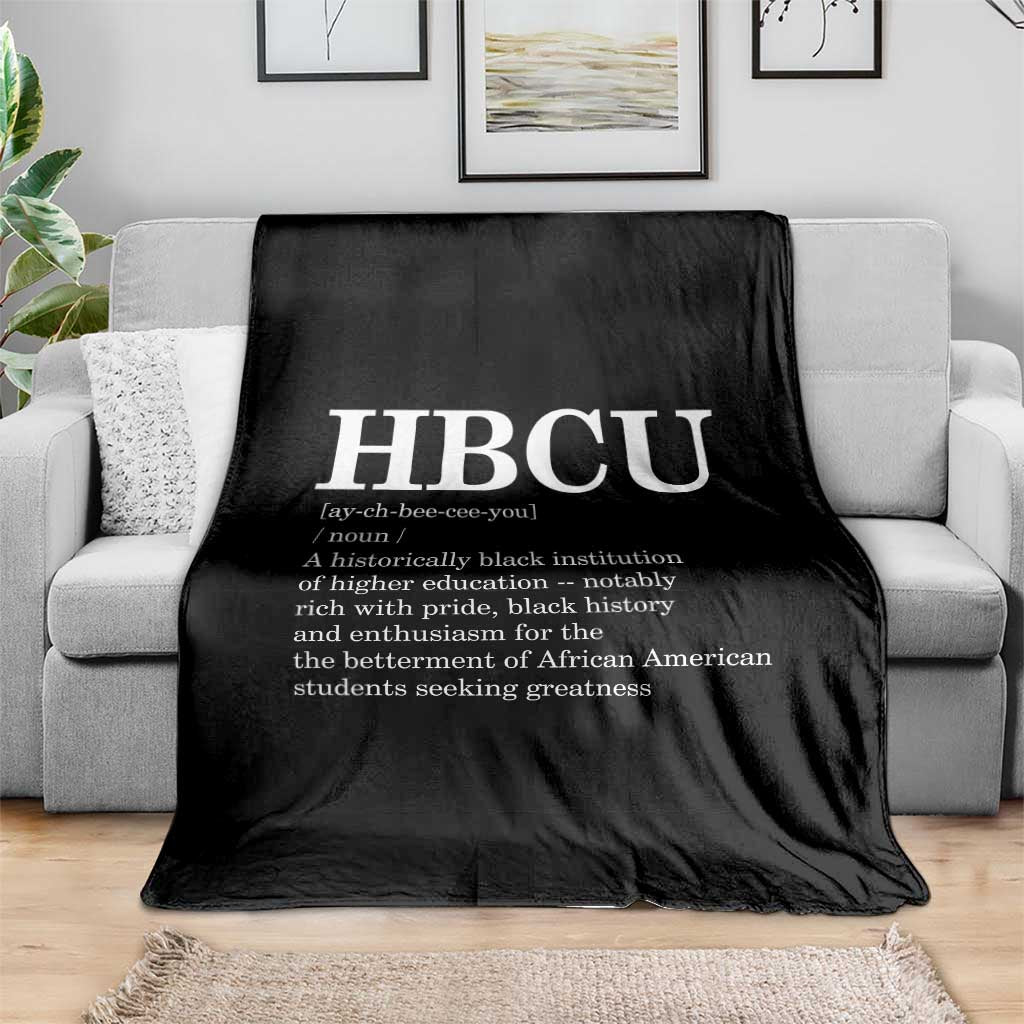 HBCU Definition Throw Blanket Historically Black College Pride Celebrating Education and Black History