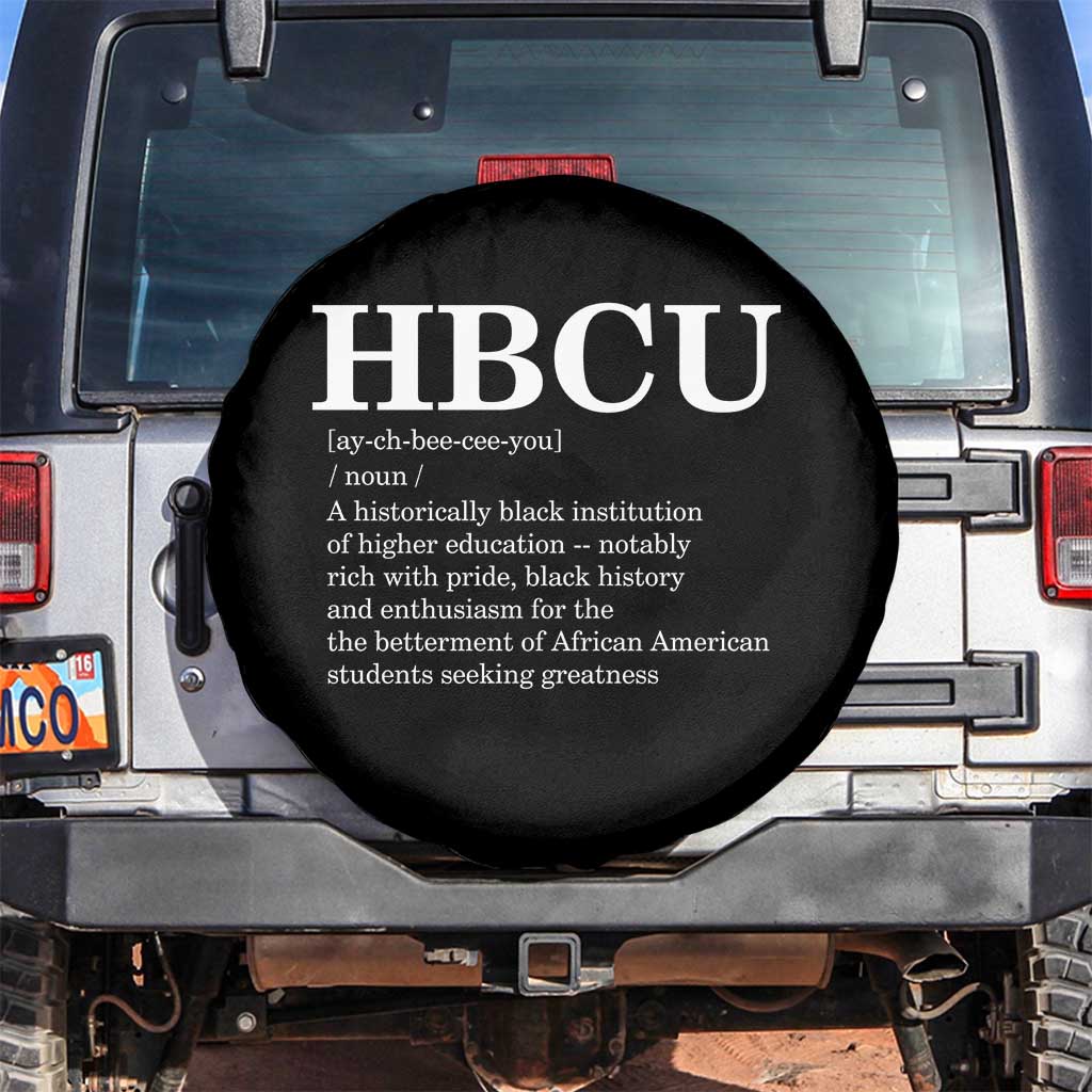 HBCU Definition Spare Tire Cover Historically Black College Pride Celebrating Education and Black History
