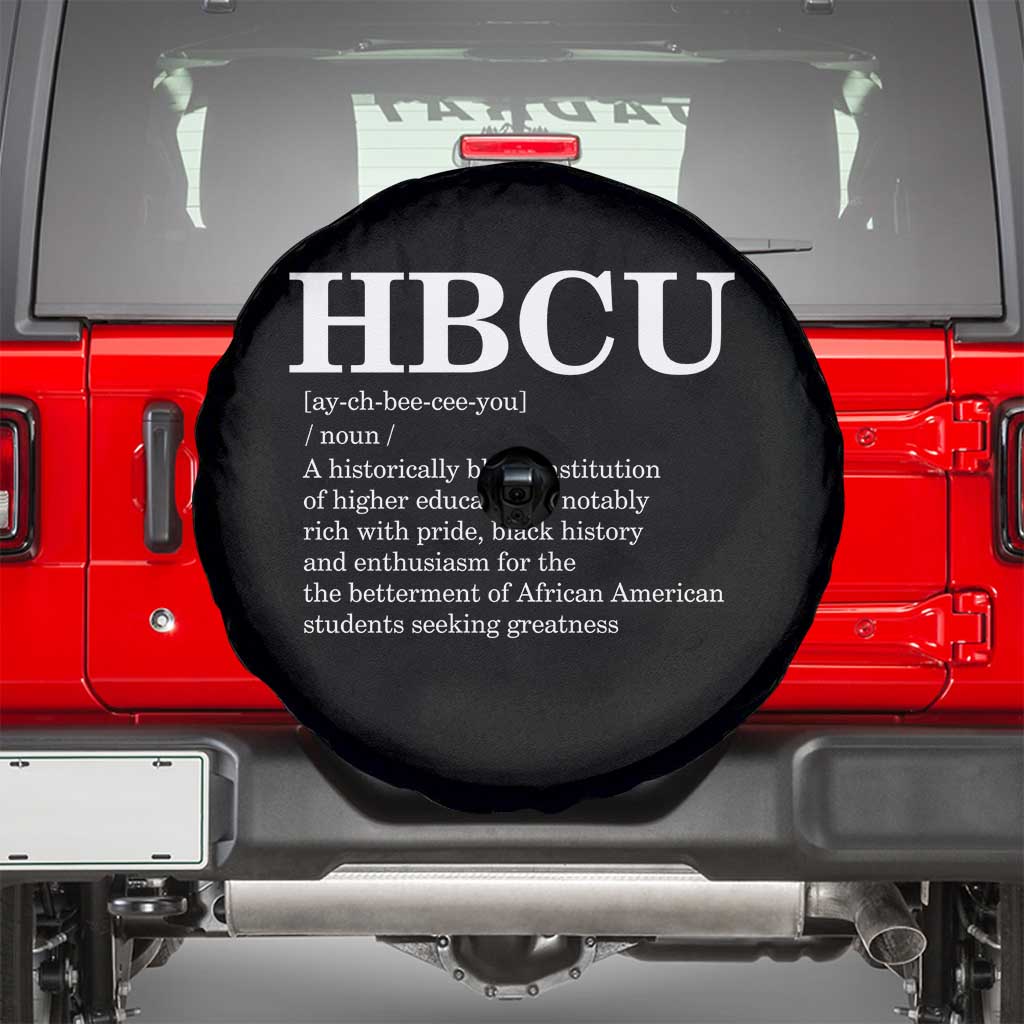 HBCU Definition Spare Tire Cover Historically Black College Pride Celebrating Education and Black History
