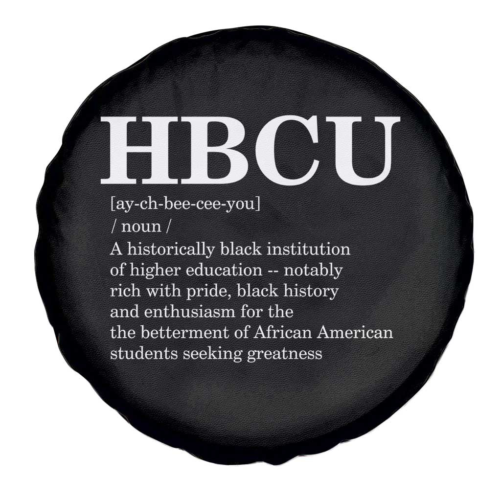 HBCU Definition Spare Tire Cover Historically Black College Pride Celebrating Education and Black History