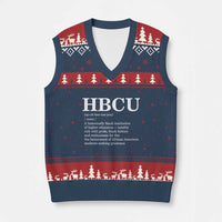 HBCU Definition V-Neck Knit Sweater Vest Historically Black College Pride Celebrating Education and Black History