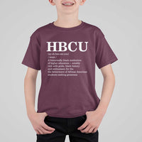HBCU Definition T Shirt For Kid Historically Black College Pride Celebrating Education and Black History