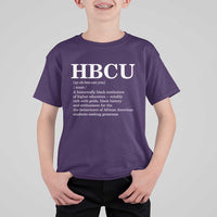 HBCU Definition T Shirt For Kid Historically Black College Pride Celebrating Education and Black History