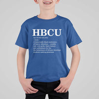 HBCU Definition T Shirt For Kid Historically Black College Pride Celebrating Education and Black History