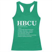 HBCU Definition Racerback Tank Top Historically Black College Pride Celebrating Education and Black History