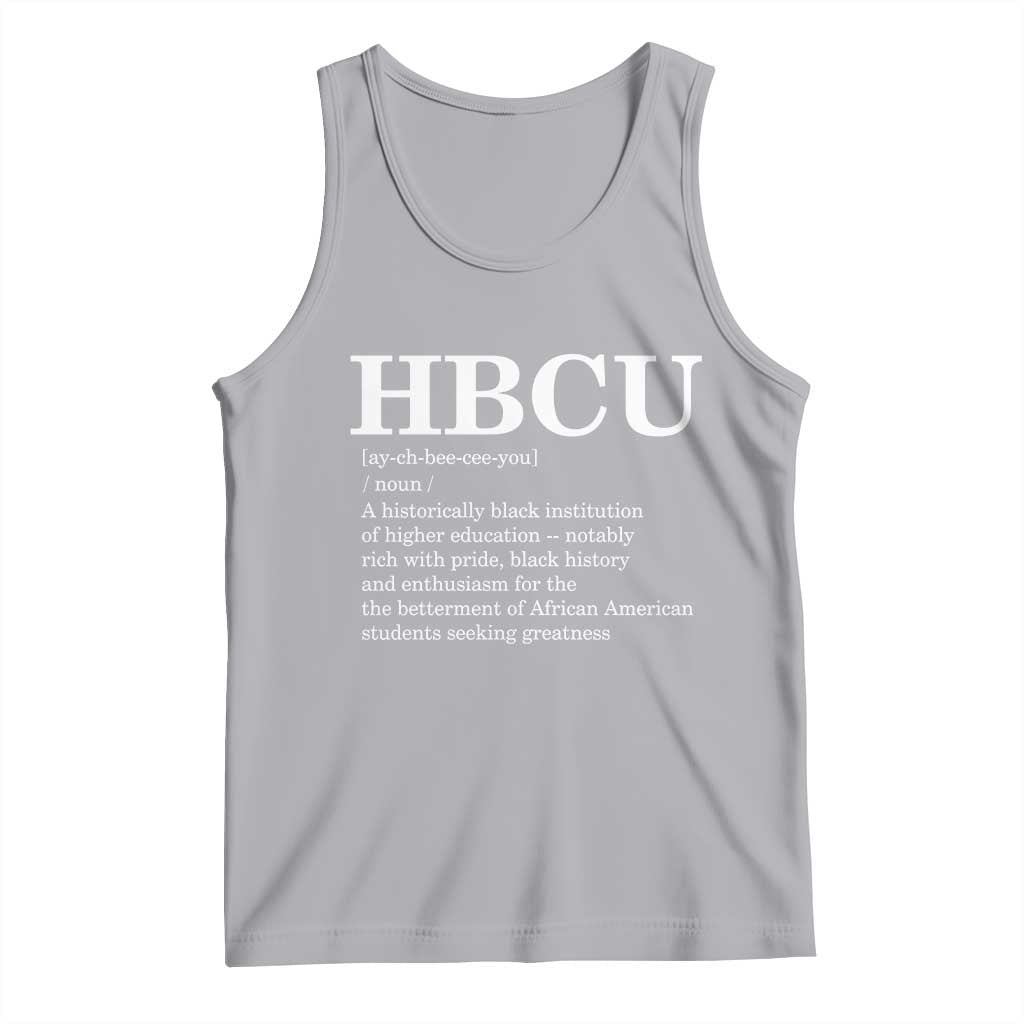 HBCU Definition Tank Top Historically Black College Pride Celebrating Education and Black History