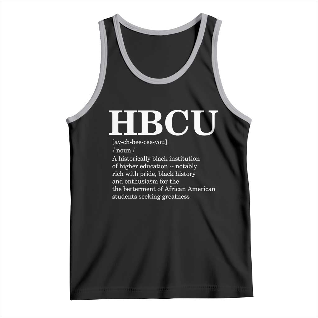 HBCU Definition Tank Top Historically Black College Pride Celebrating Education and Black History