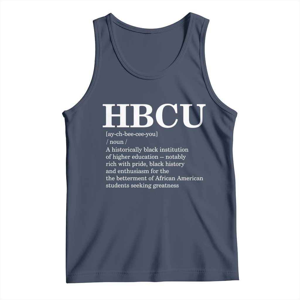 HBCU Definition Tank Top Historically Black College Pride Celebrating Education and Black History