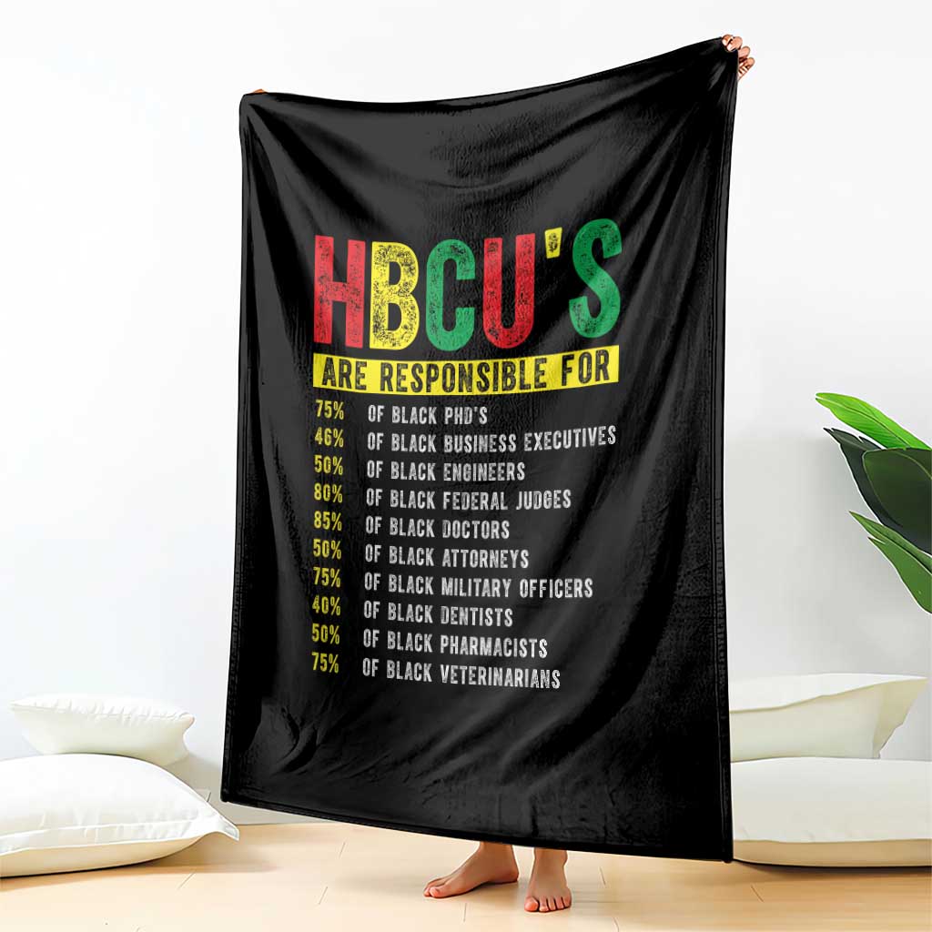 HBCUs Are Responsible For Black Excellence Throw Blanket Powerful Education Impact Statistics Pride