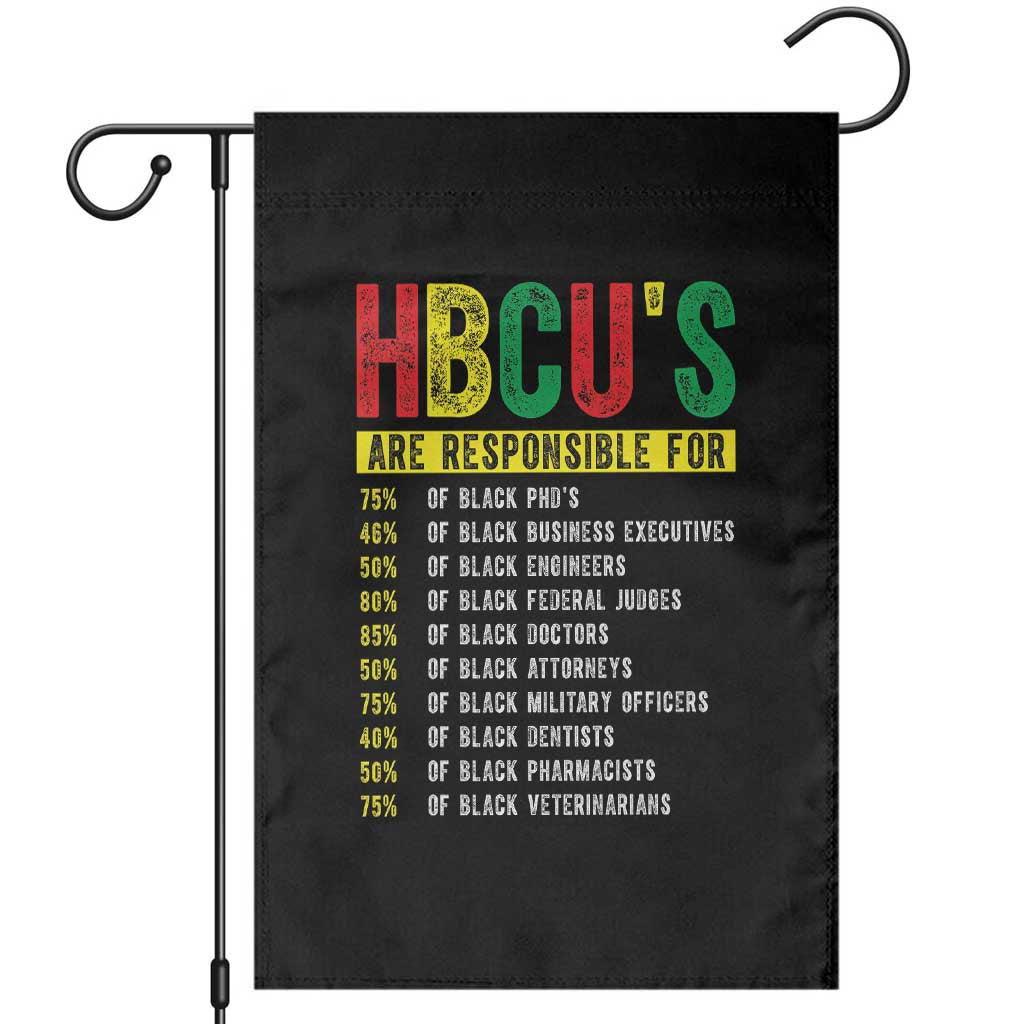 HBCUs Are Responsible For Black Excellence Garden Flag Powerful Education Impact Statistics Pride