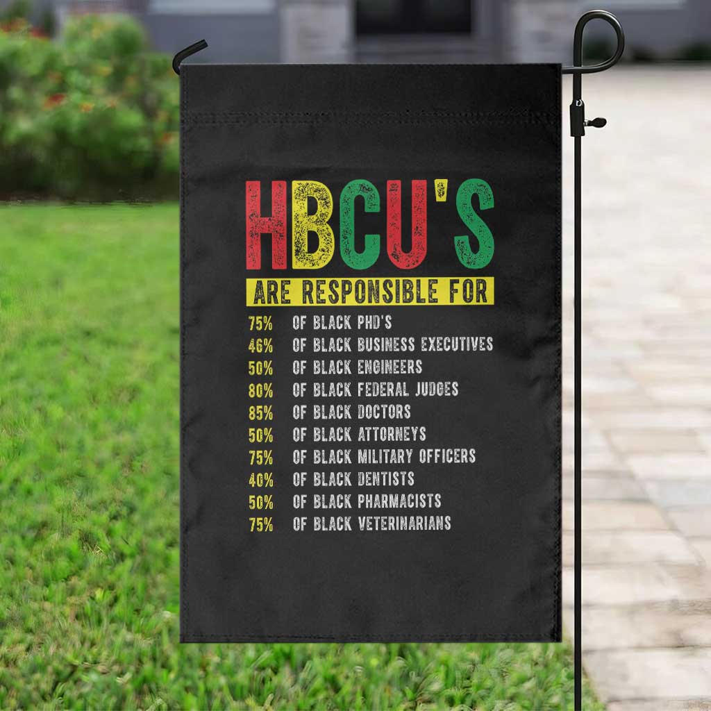 HBCUs Are Responsible For Black Excellence Garden Flag Powerful Education Impact Statistics Pride