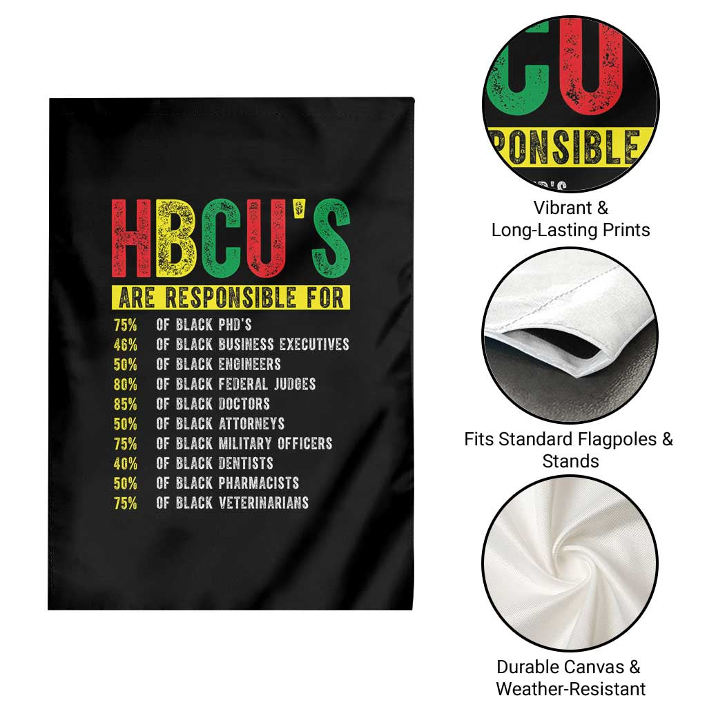 HBCUs Are Responsible For Black Excellence Garden Flag Powerful Education Impact Statistics Pride