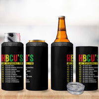 HBCUs Are Responsible For Black Excellence 4 in 1 Can Cooler Tumbler Powerful Education Impact Statistics Pride