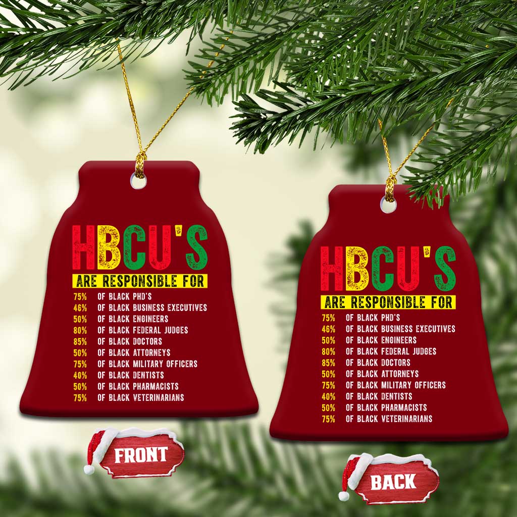 HBCUs Are Responsible For Black Excellence Ceramic Ornament Powerful Education Impact Statistics Pride