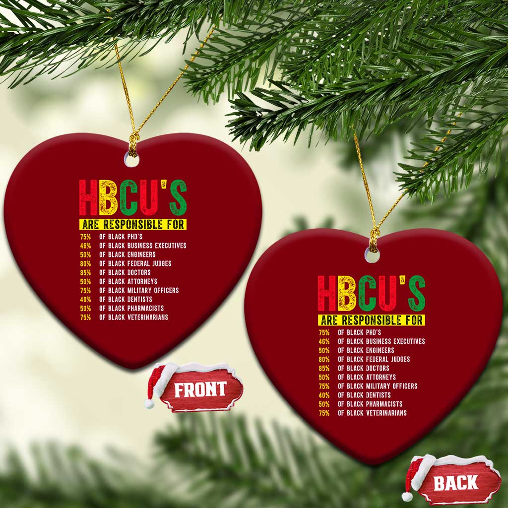 HBCUs Are Responsible For Black Excellence Ceramic Ornament Powerful Education Impact Statistics Pride