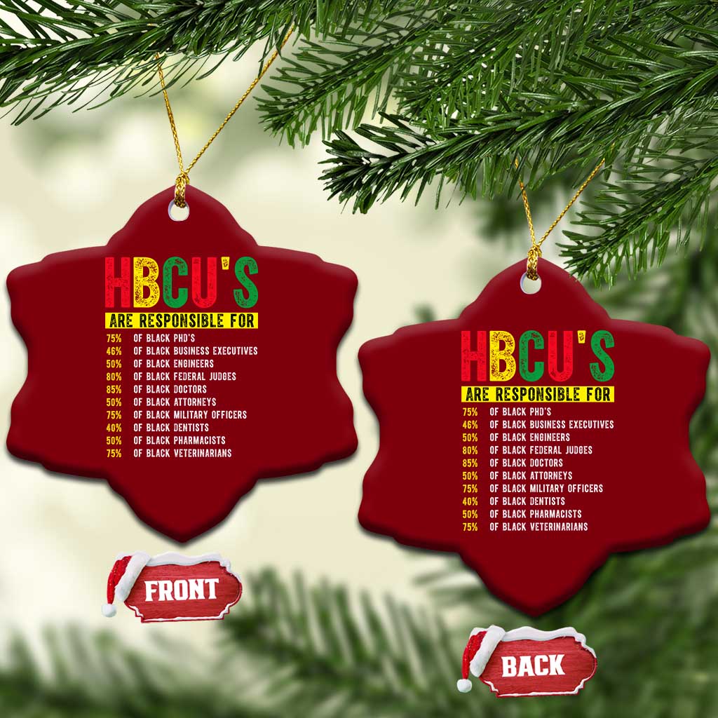 HBCUs Are Responsible For Black Excellence Ceramic Ornament Powerful Education Impact Statistics Pride
