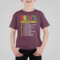 HBCUs Are Responsible For Black Excellence T Shirt For Kid Powerful Education Impact Statistics Pride