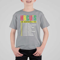 HBCUs Are Responsible For Black Excellence T Shirt For Kid Powerful Education Impact Statistics Pride