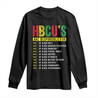 HBCUs Are Responsible For Black Excellence Long Sleeve Shirt Powerful Education Impact Statistics Pride