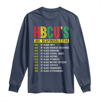 HBCUs Are Responsible For Black Excellence Long Sleeve Shirt Powerful Education Impact Statistics Pride
