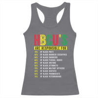 HBCUs Are Responsible For Black Excellence Racerback Tank Top Powerful Education Impact Statistics Pride