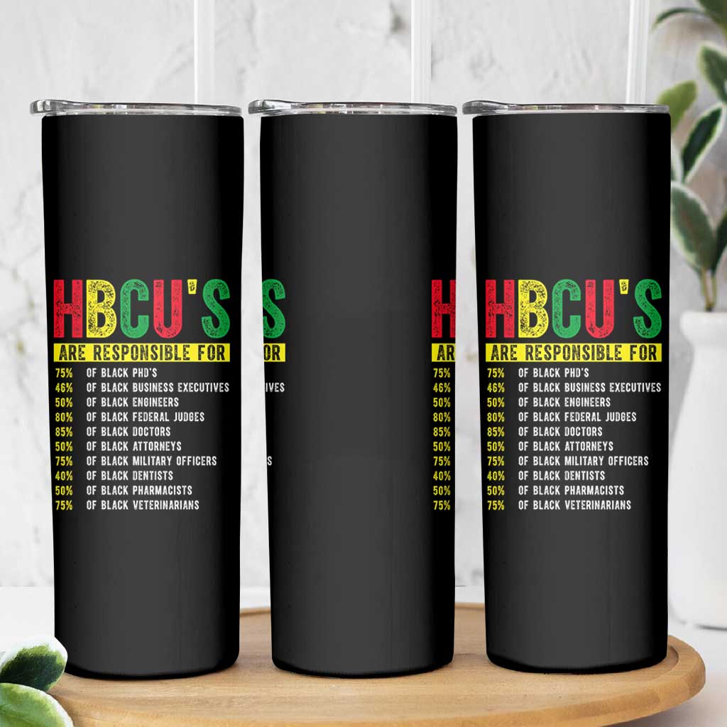 HBCUs Are Responsible For Black Excellence Skinny Tumbler Powerful Education Impact Statistics Pride