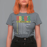 HBCUs Are Responsible For Black Excellence T Shirt For Women Powerful Education Impact Statistics Pride