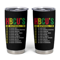 HBCUs Are Responsible For Black Excellence Tumbler Cup Powerful Education Impact Statistics Pride