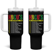 HBCUs Are Responsible For Black Excellence Tumbler With Handle Powerful Education Impact Statistics Pride