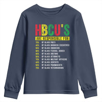 HBCUs Are Responsible For Black Excellence Youth Sweatshirt Powerful Education Impact Statistics Pride