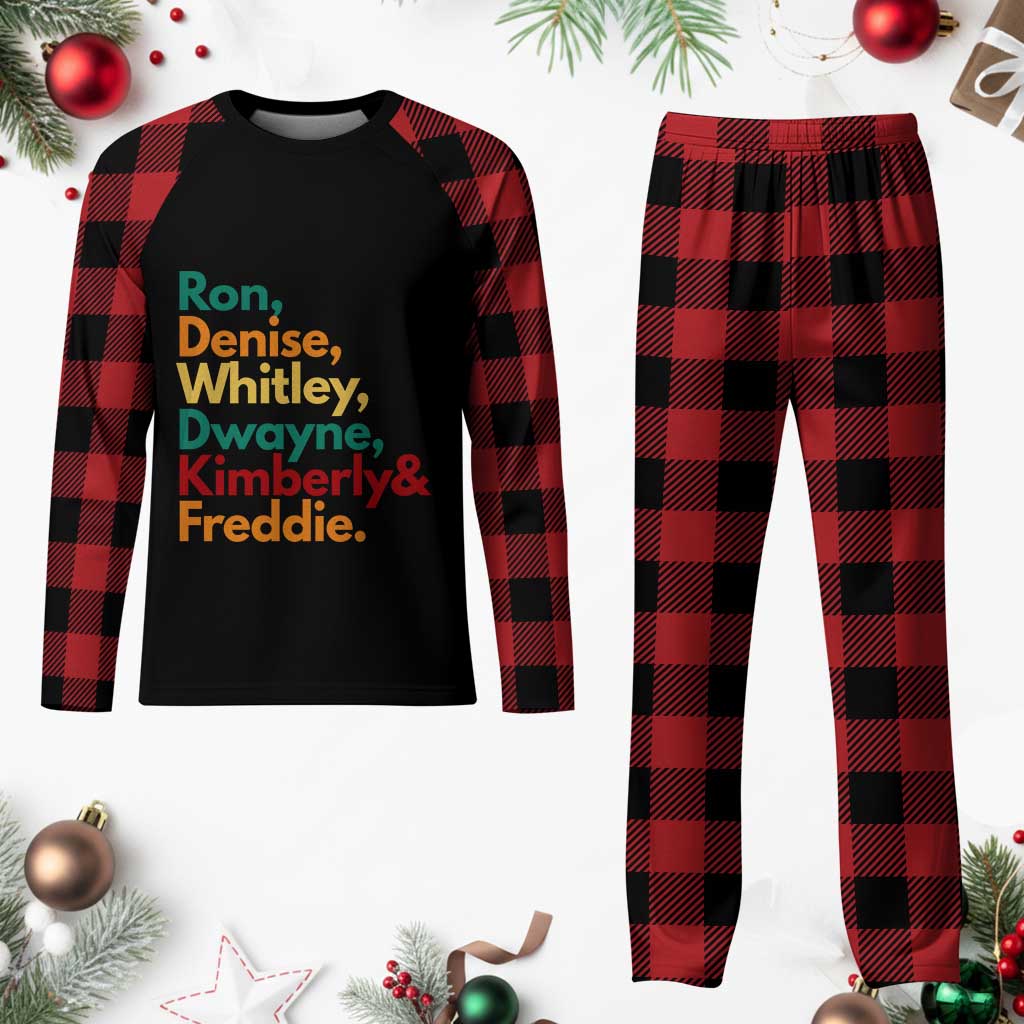 90s Black Sitcom HBCU Culture Tribute Plaid Pajama Set Ron Denise Whitley Dwayne Kimberly Freddie
