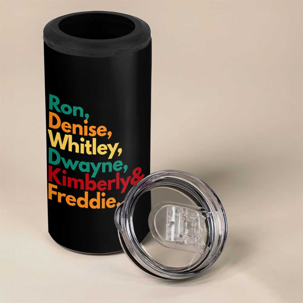 90s Black Sitcom HBCU Culture Tribute 4 in 1 Can Cooler Tumbler Ron Denise Whitley Dwayne Kimberly Freddie