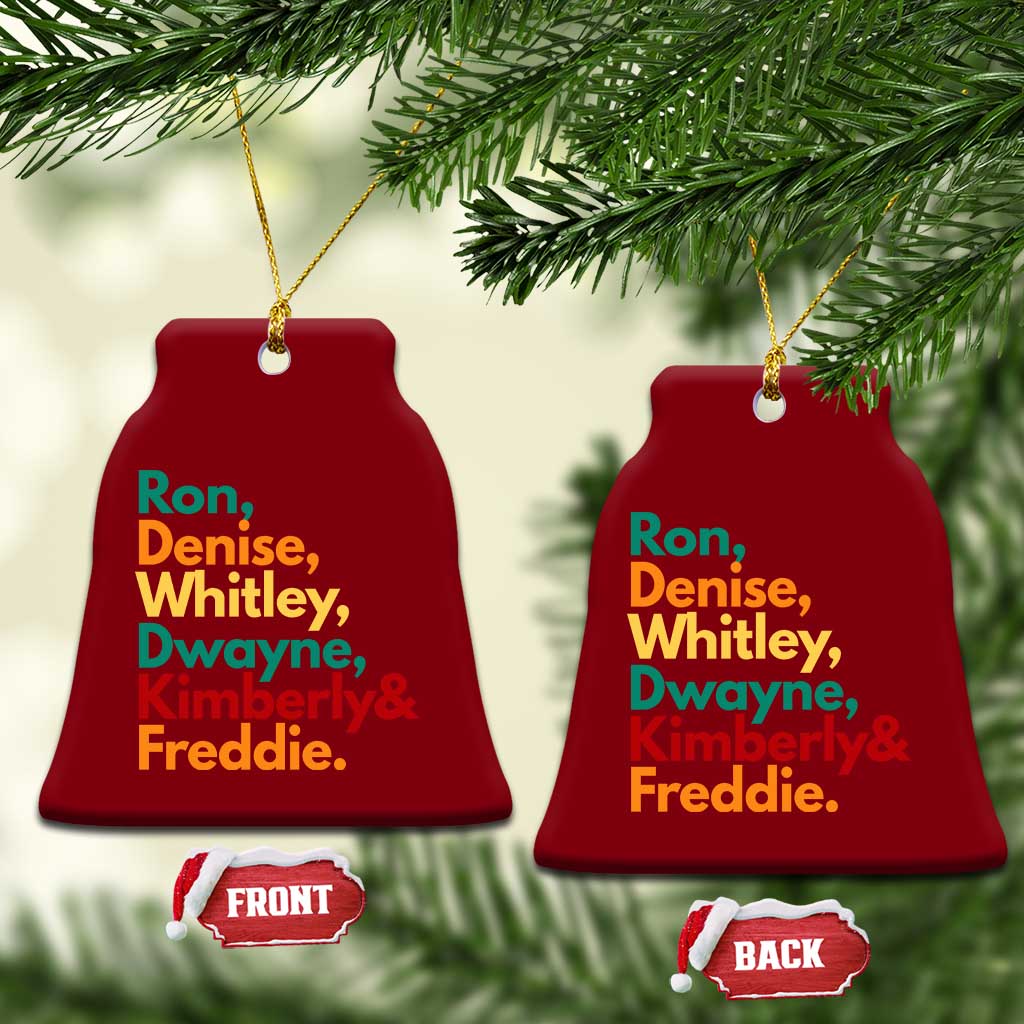 90s Black Sitcom HBCU Culture Tribute Ceramic Ornament Ron Denise Whitley Dwayne Kimberly Freddie