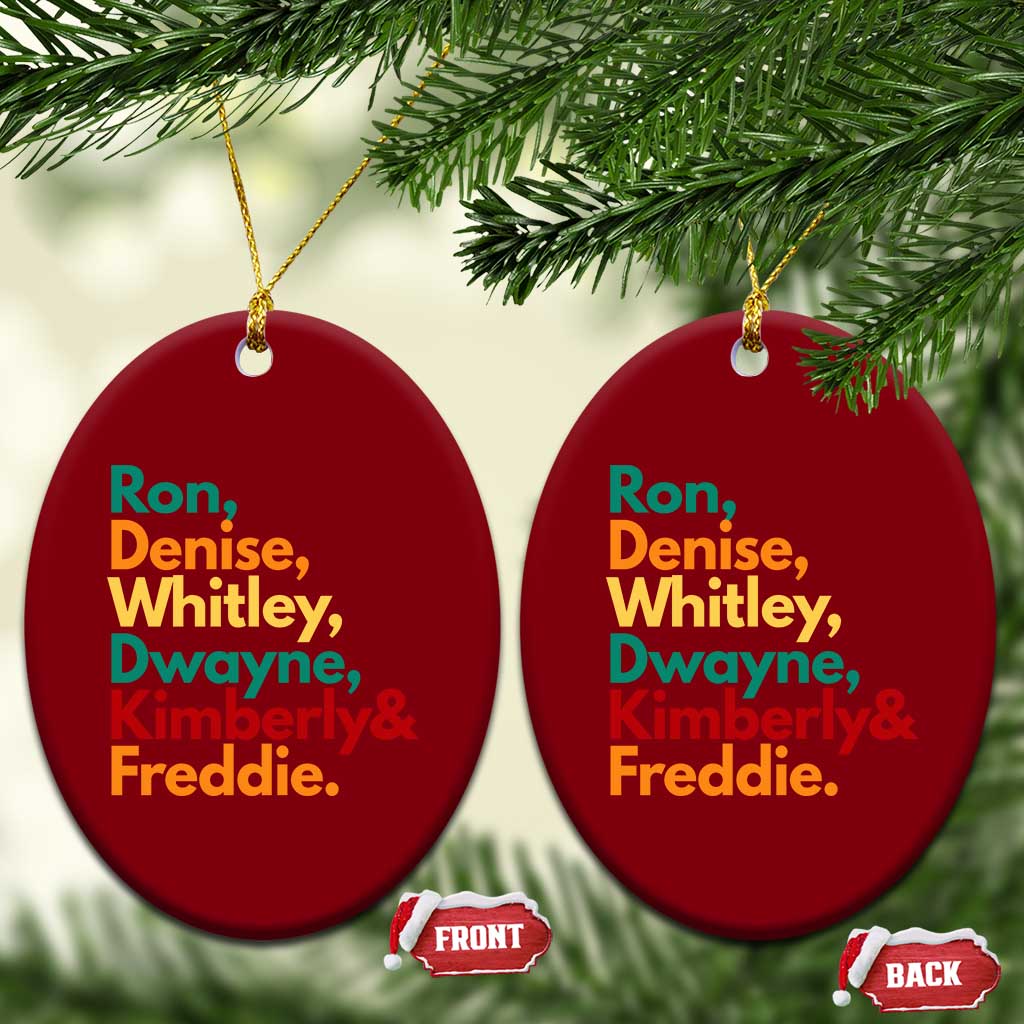 90s Black Sitcom HBCU Culture Tribute Ceramic Ornament Ron Denise Whitley Dwayne Kimberly Freddie