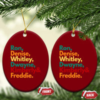 90s Black Sitcom HBCU Culture Tribute Ceramic Ornament Ron Denise Whitley Dwayne Kimberly Freddie