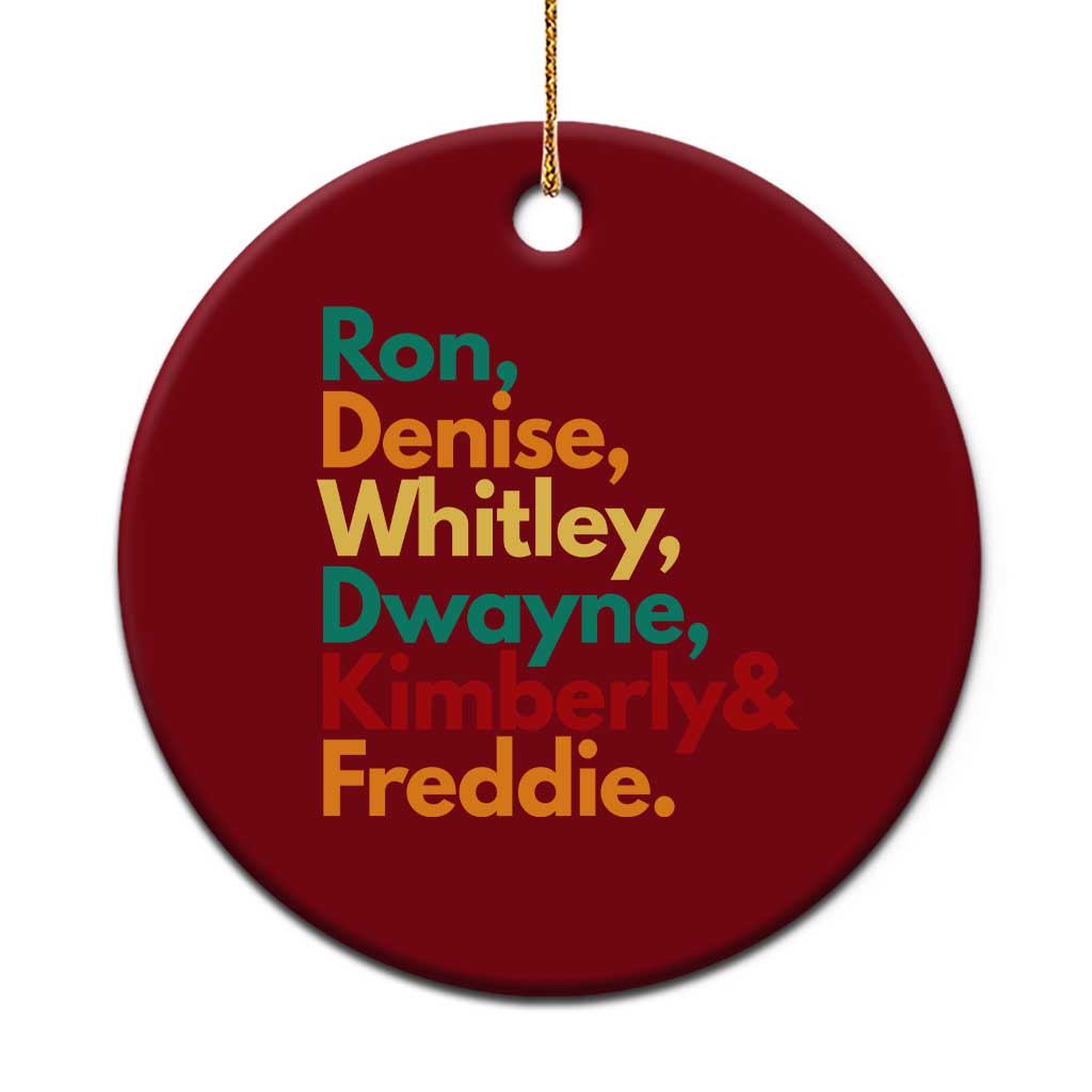 90s Black Sitcom HBCU Culture Tribute Ceramic Ornament Ron Denise Whitley Dwayne Kimberly Freddie
