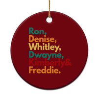 90s Black Sitcom HBCU Culture Tribute Ceramic Ornament Ron Denise Whitley Dwayne Kimberly Freddie