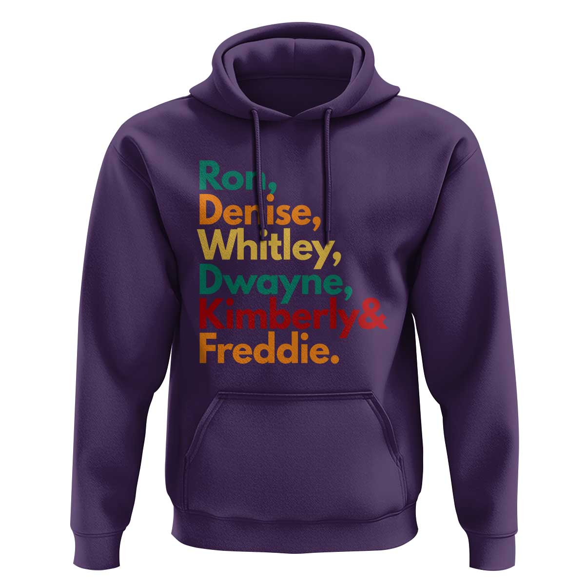 90s Black Sitcom HBCU Culture Tribute Hoodie Ron Denise Whitley Dwayne Kimberly Freddie