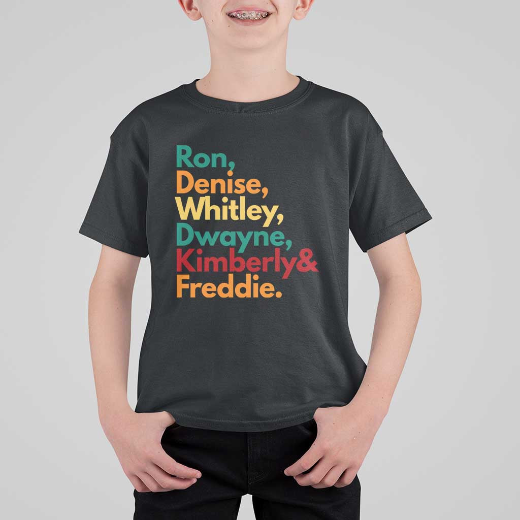 90s Black Sitcom HBCU Culture Tribute T Shirt For Kid Ron Denise Whitley Dwayne Kimberly Freddie