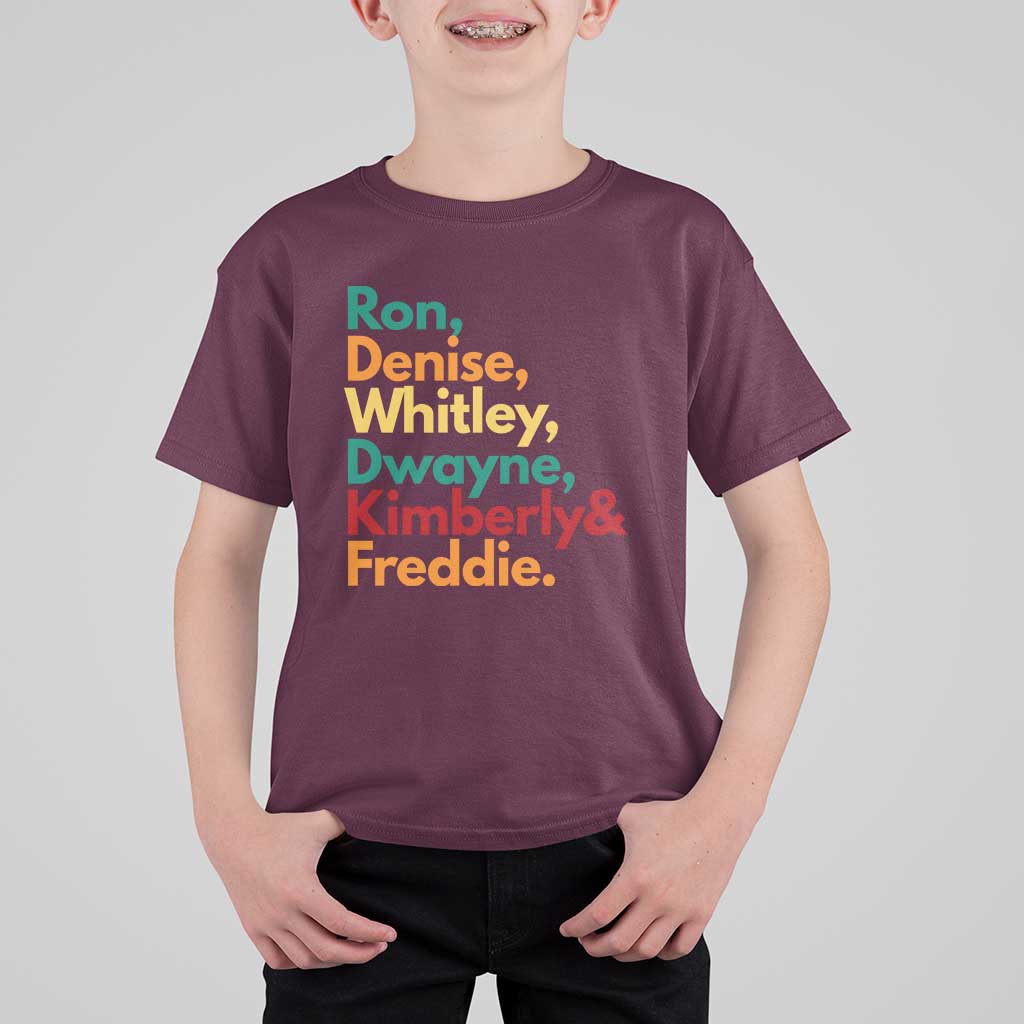 90s Black Sitcom HBCU Culture Tribute T Shirt For Kid Ron Denise Whitley Dwayne Kimberly Freddie