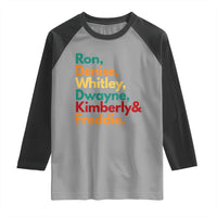 90s Black Sitcom HBCU Culture Tribute Raglan Shirt Ron Denise Whitley Dwayne Kimberly Freddie