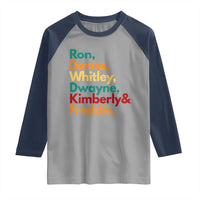90s Black Sitcom HBCU Culture Tribute Raglan Shirt Ron Denise Whitley Dwayne Kimberly Freddie