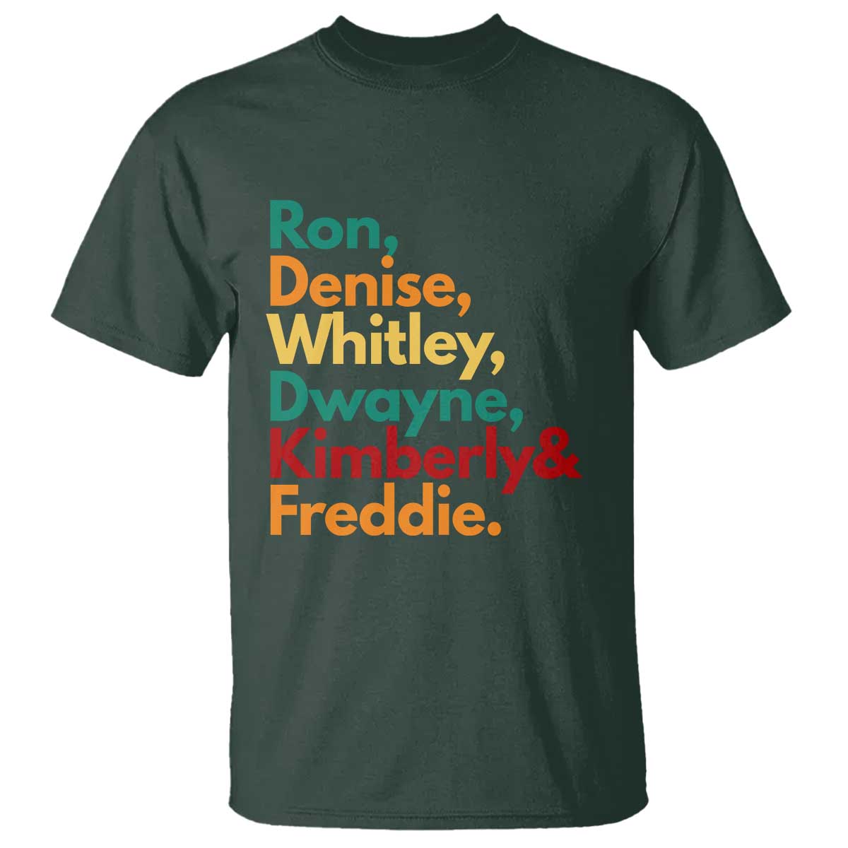 90s Black Sitcom HBCU Culture Tribute T Shirt Ron Denise Whitley Dwayne Kimberly Freddie