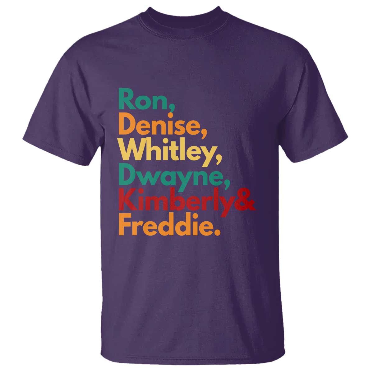 90s Black Sitcom HBCU Culture Tribute T Shirt Ron Denise Whitley Dwayne Kimberly Freddie