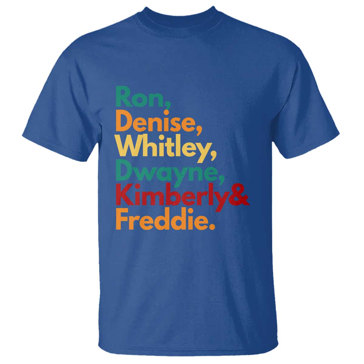 90s Black Sitcom HBCU Culture Tribute T Shirt Ron Denise Whitley Dwayne Kimberly Freddie