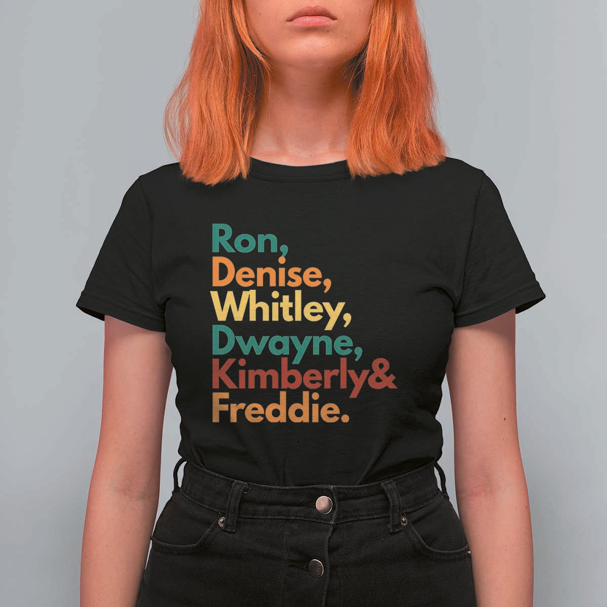 90s Black Sitcom HBCU Culture Tribute T Shirt For Women Ron Denise Whitley Dwayne Kimberly Freddie