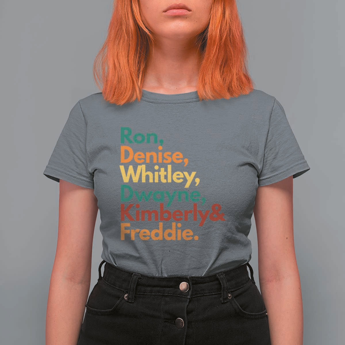 90s Black Sitcom HBCU Culture Tribute T Shirt For Women Ron Denise Whitley Dwayne Kimberly Freddie