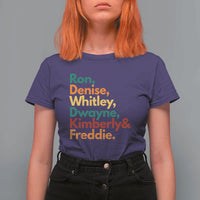 90s Black Sitcom HBCU Culture Tribute T Shirt For Women Ron Denise Whitley Dwayne Kimberly Freddie