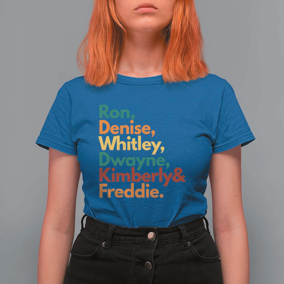 90s Black Sitcom HBCU Culture Tribute T Shirt For Women Ron Denise Whitley Dwayne Kimberly Freddie
